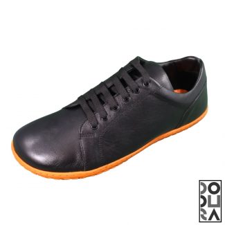Dodura Barefoot Ayakkabı - Premium Deri (Siyah-Turuncu) DDRST01