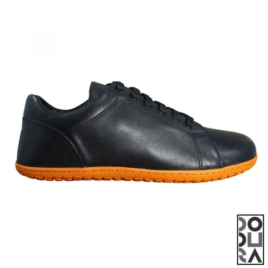 Dodura Barefoot Ayakkabı - Premium Deri (Siyah-Turuncu) DDRST01 - Görsel 3