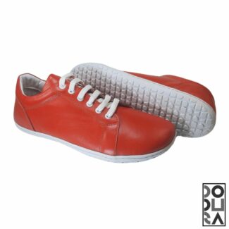 Dodura Barefoot Ayakkabı - Premium Deri (Mercan-Beyaz) DDRMB01