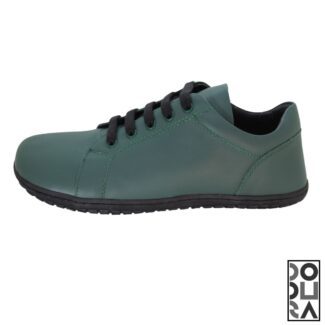 Dodura Barefoot Ayakkabı - Premium Mat Deri (Koyu Yeşil-Siyah) DDRYS01