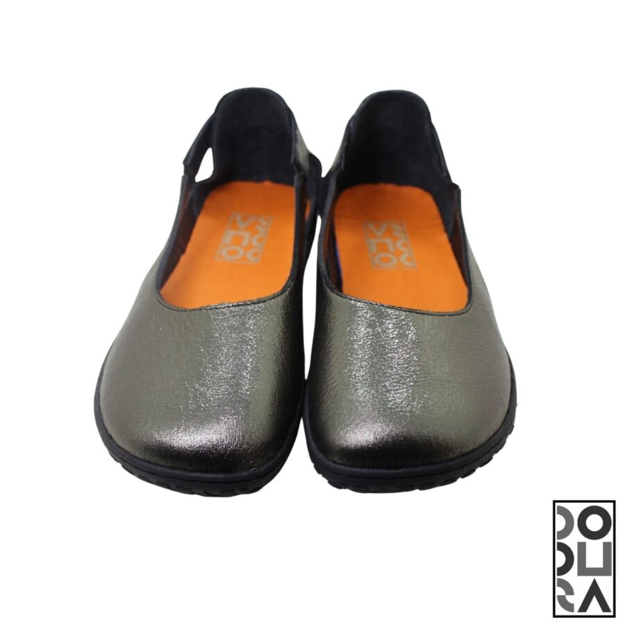 Dodura Barefoot Babet - Premium Deri (Çelik-Siyah) DDRBCS01 - Görsel 3